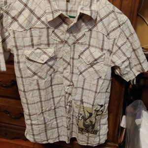 Snap Button Short Sleeve 💀 Shirt